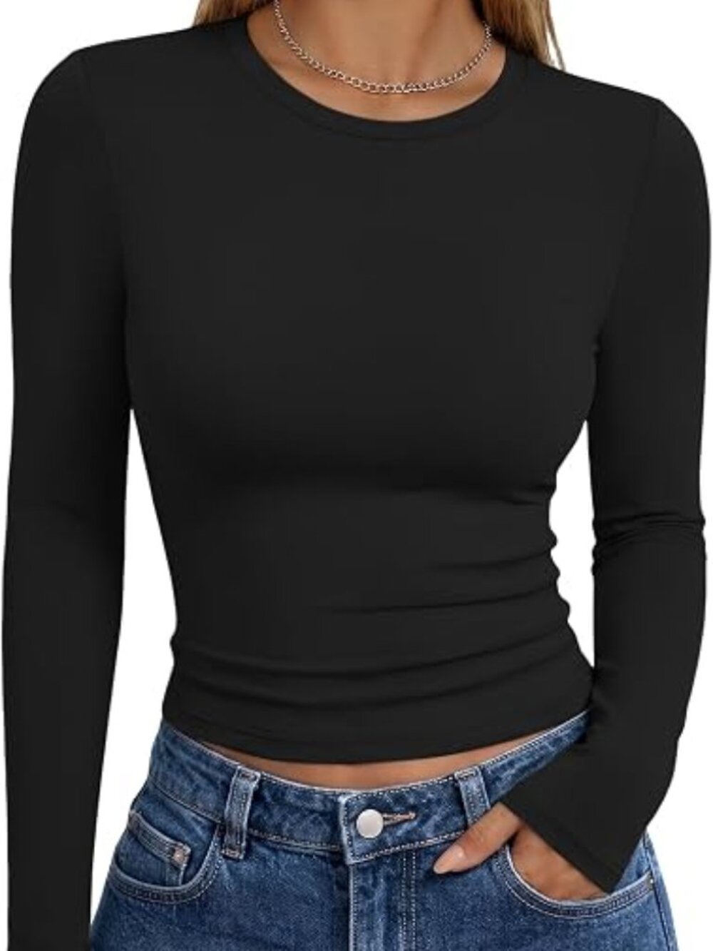 Trendy Queen Womens Long Sleeve T Shirts Fall Fashion Basic Y2K Tops 2026